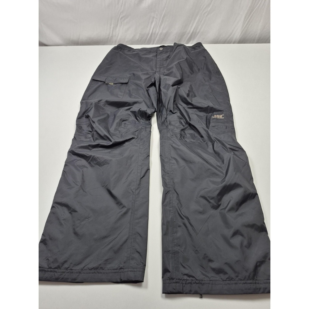 VTG Helly Hansen Rain Pants Mens 2XL Gray Helly Tech Packable Waterproof Hiking